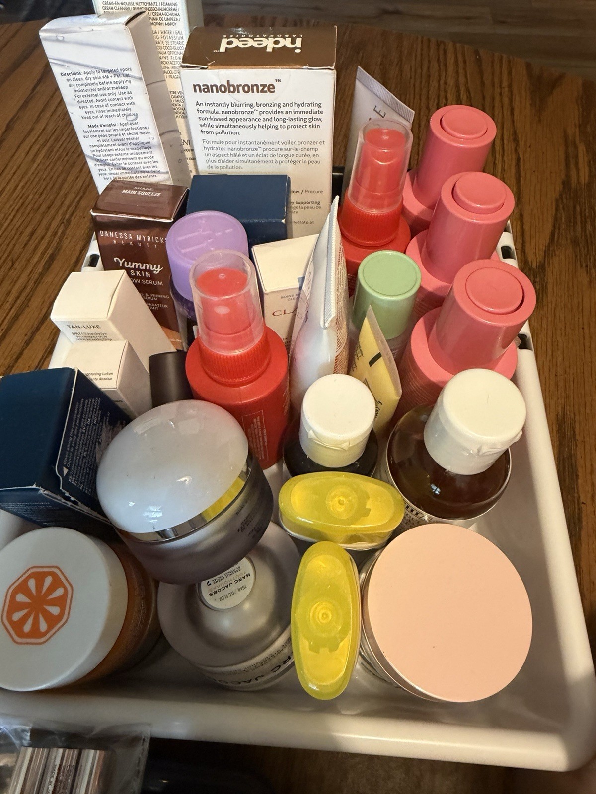 Assorted Full Size Beauty Lot: Rare Beauty Lip Oil, CT Palette, Prédiré Scrub