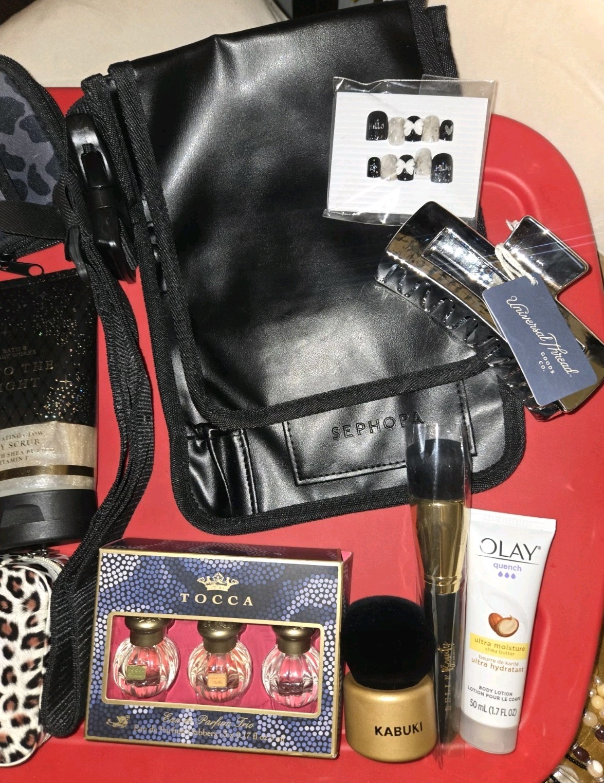 Makeup Cosmetic~Beauty Bundle Lot~14 PC ALL NEW~Sephora Bag Fragrances Lotion
