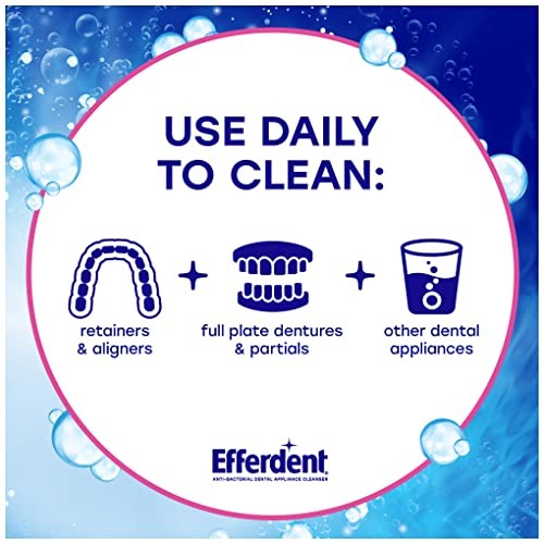 Efferdent Denture Cleanser Tablets – 126 Count – Retainer & Aligner Cleaner