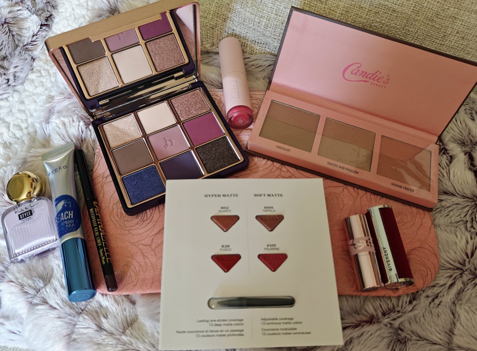 Makeup Bundle Featuring YSL, givenchy, Imayla, Glossier, Candies, Eyeko + Prada