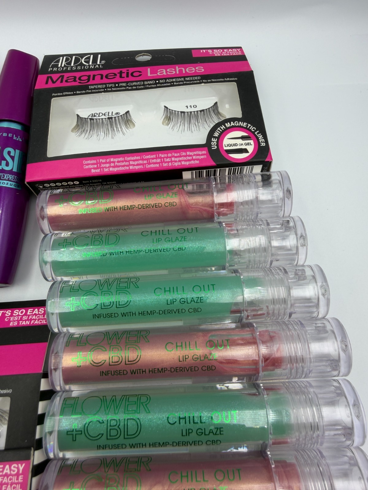15PCS Mixed Beauty Lot Makeup Assorted Lip Products False Lashes Ardell Flower