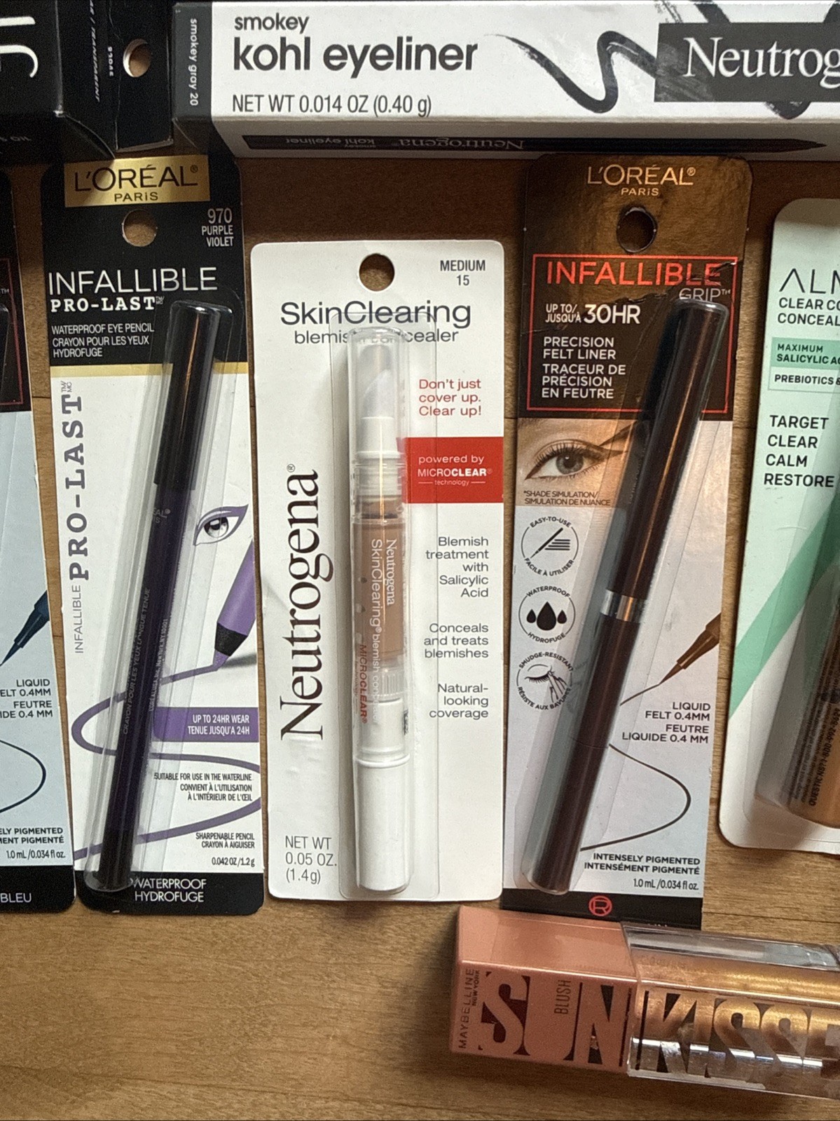 30 Piece Lot Of New Makeup e.l.f. Loreal, Rimmel, Maybelline, Neutrogena MCO