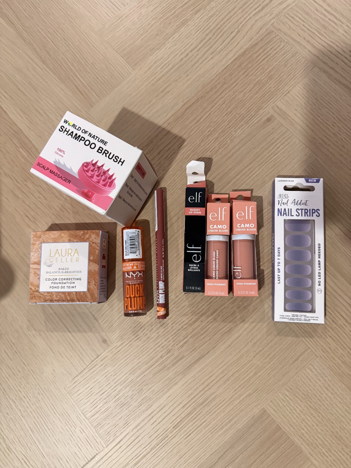 Makeup Beauty Lot – ELF Camo Liquid Blush NYX Duck Plump Laura Geller Foundation