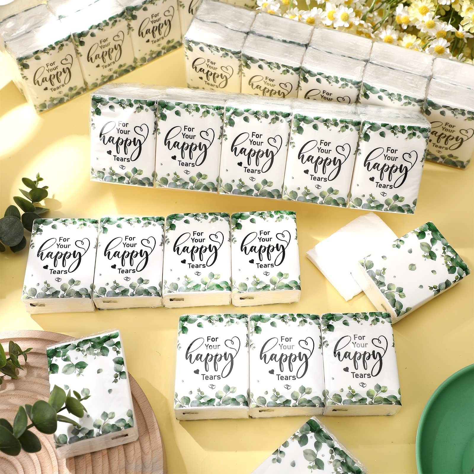 120 Pack Wedding Facial Tissues Items for Welcome Bags Pocket Tissues Mini Ti…