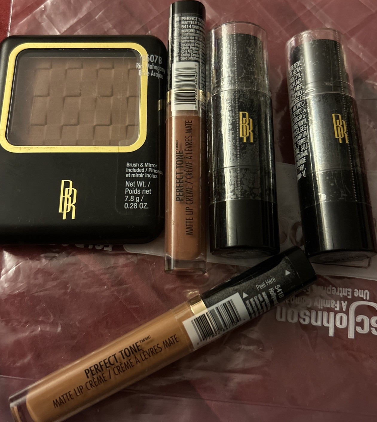Mixed Lot of 5: Black Radiance Makeup: Lips & Face (All New) Sealed