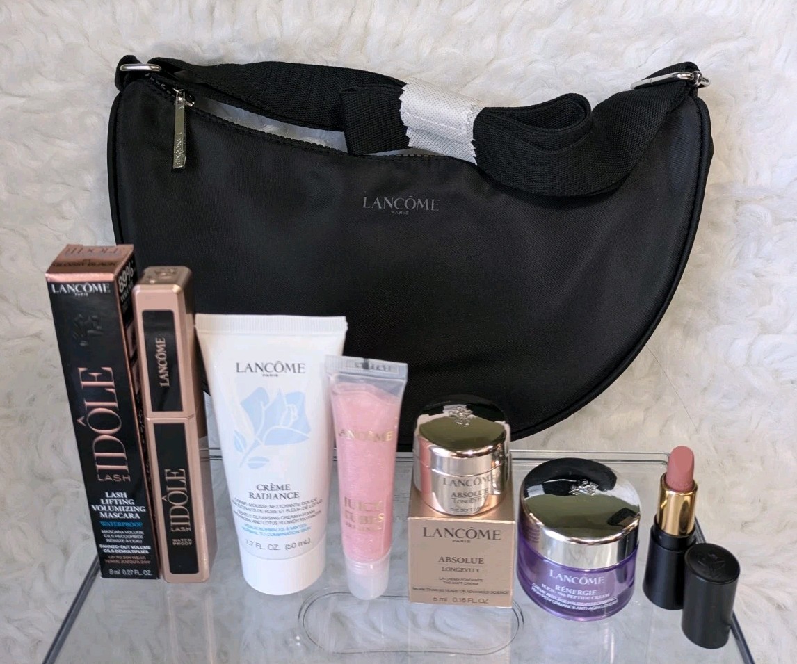 Lancome 7pcs Bundle Absolute longevity, Renergie, Creme Radiance, Idole Lash NEW