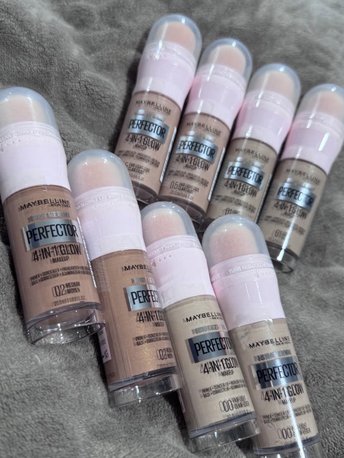 Maybelline Fit Me 130, Perfector Glow, NYX Jelly, Beauty Creations Lip Pencil