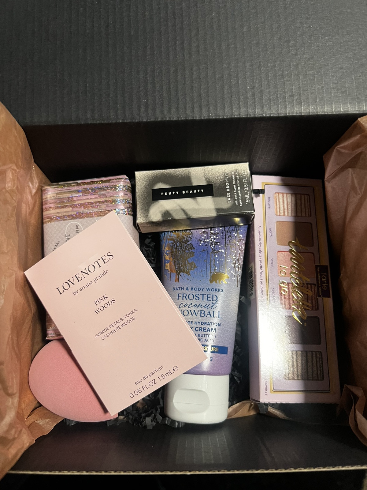 Beauty Products. Tarte, Fenty, Bath and Body Works