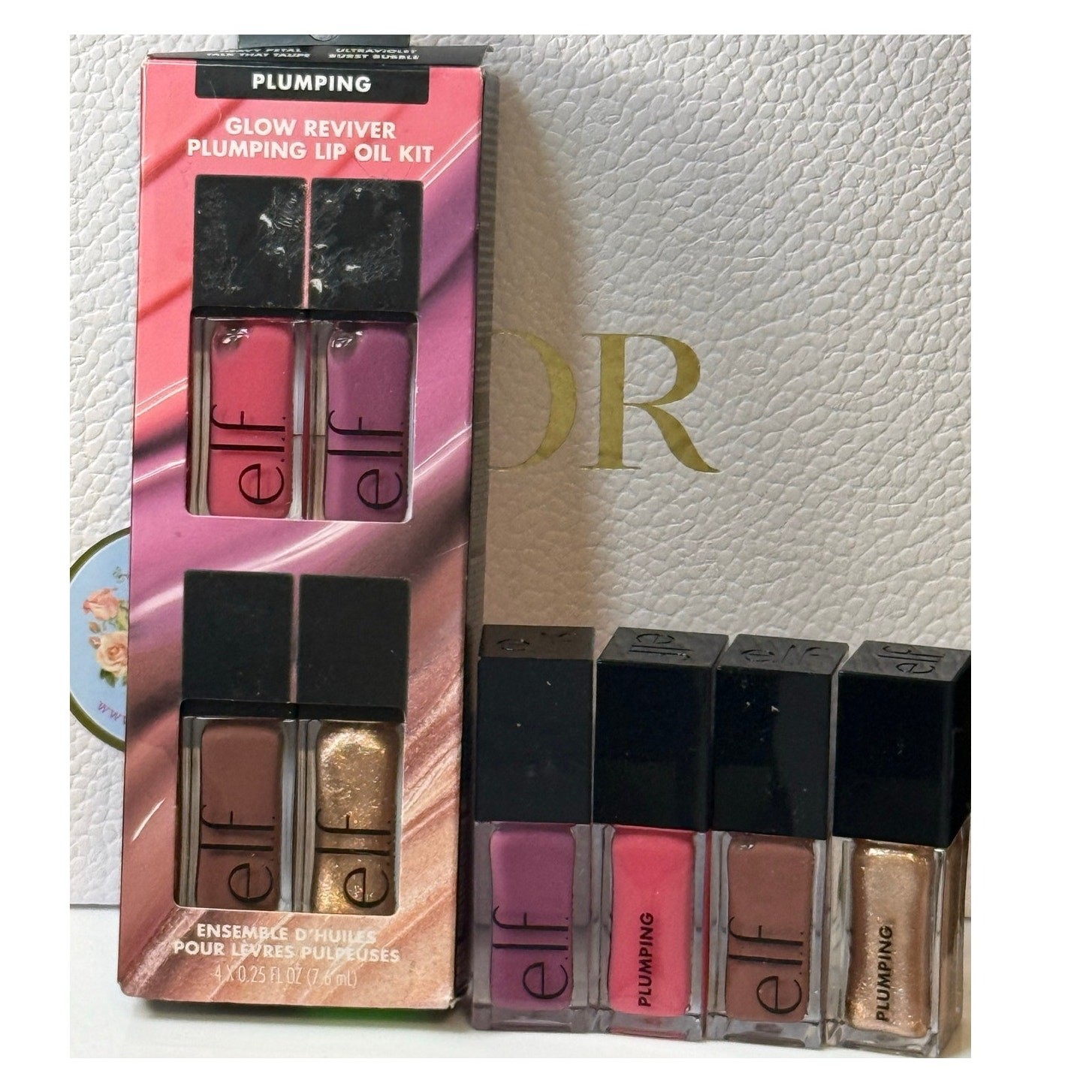 e.l.f. Glow Reviver Plumping Lip Oil Kit (4 lip oils) – NEW in box