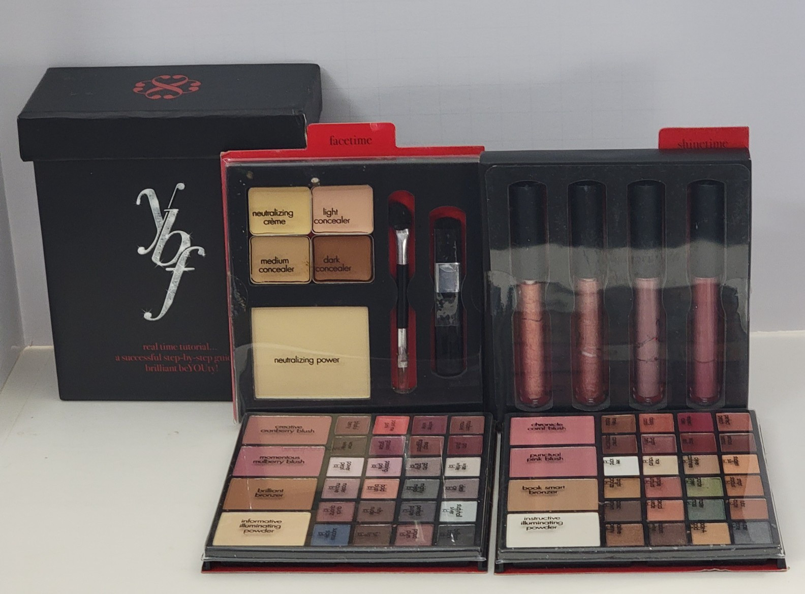 YBF REAL TIME TUTORIAL MAKEUP KIT to Brilliant beYOUty! 56 items! IN A GIFT BOX