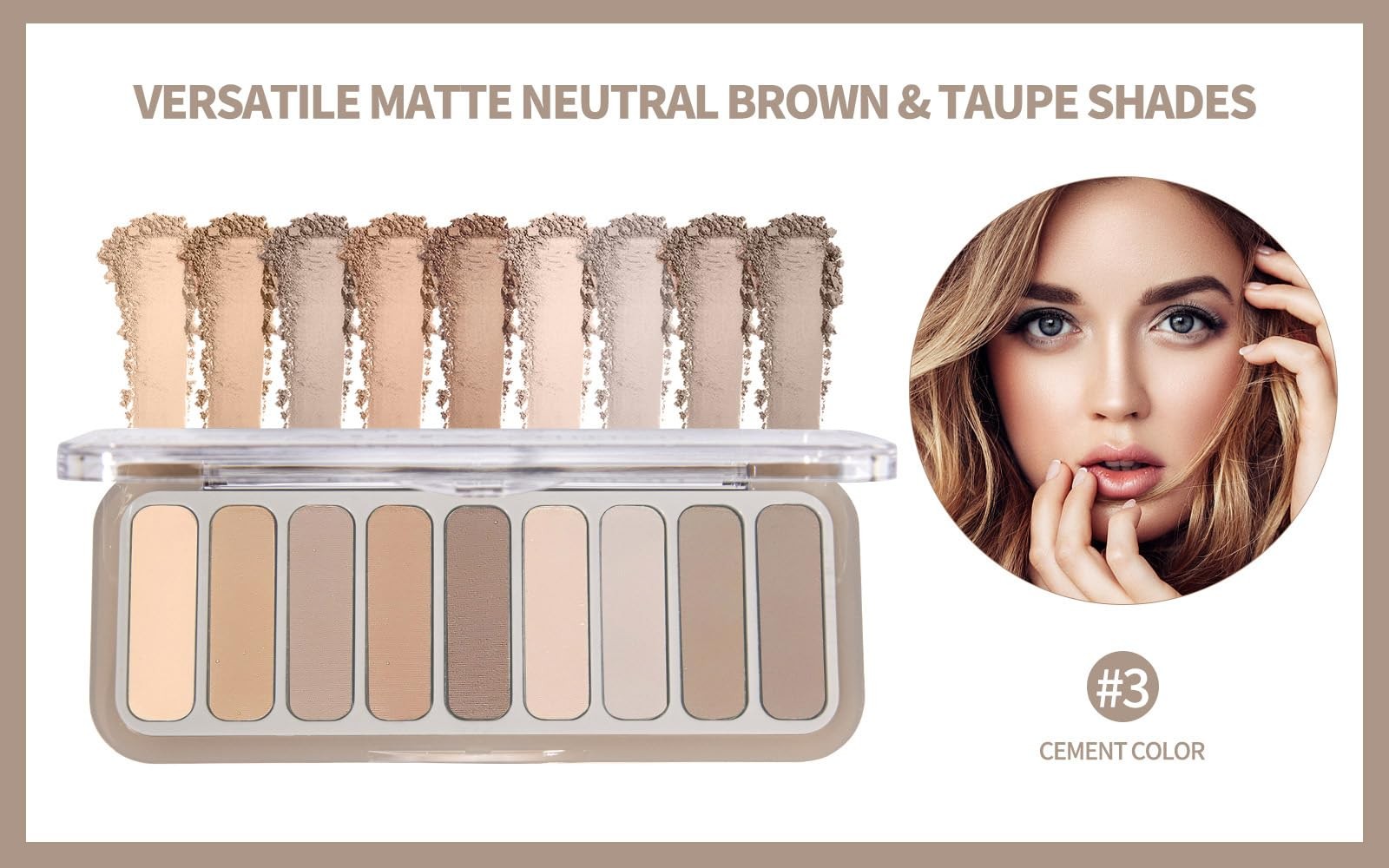 SUMEITANG 9 Colors Matte Naked 2.6 Ounce (Pack of 1), #3 Cement color