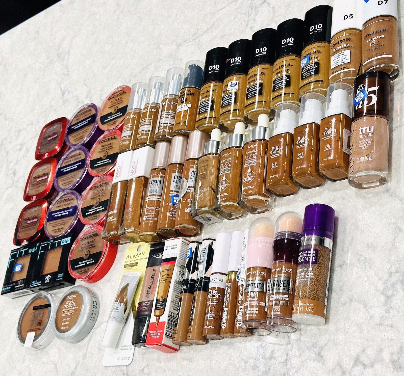 NEW 50-Piece Makeup Haul: L’Oréal, Covergirl, Maybelline, Revlon, Almay.