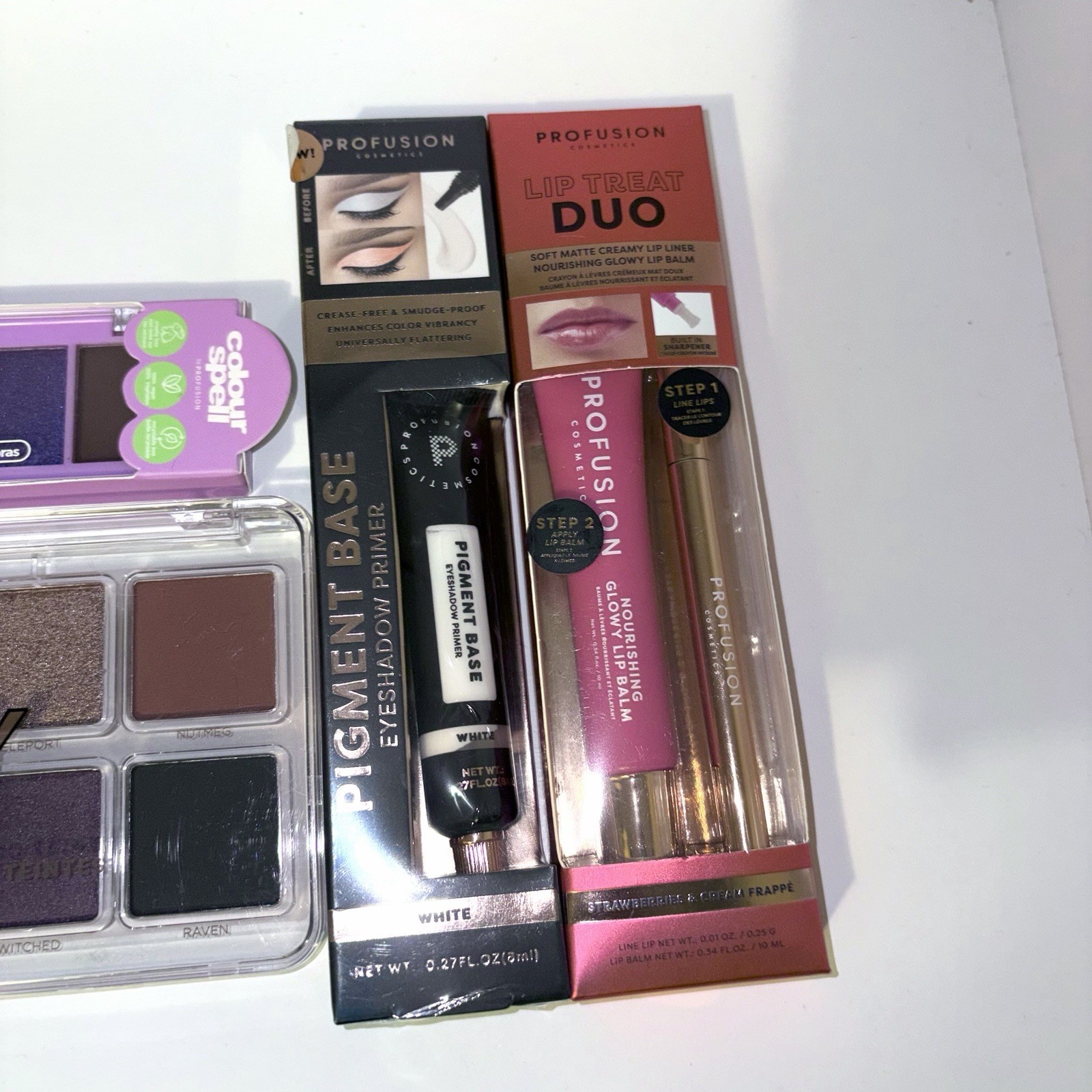 Profusion Cosmetics Makeup Bundle : Eye shadow , lip liner , Setting Spray
