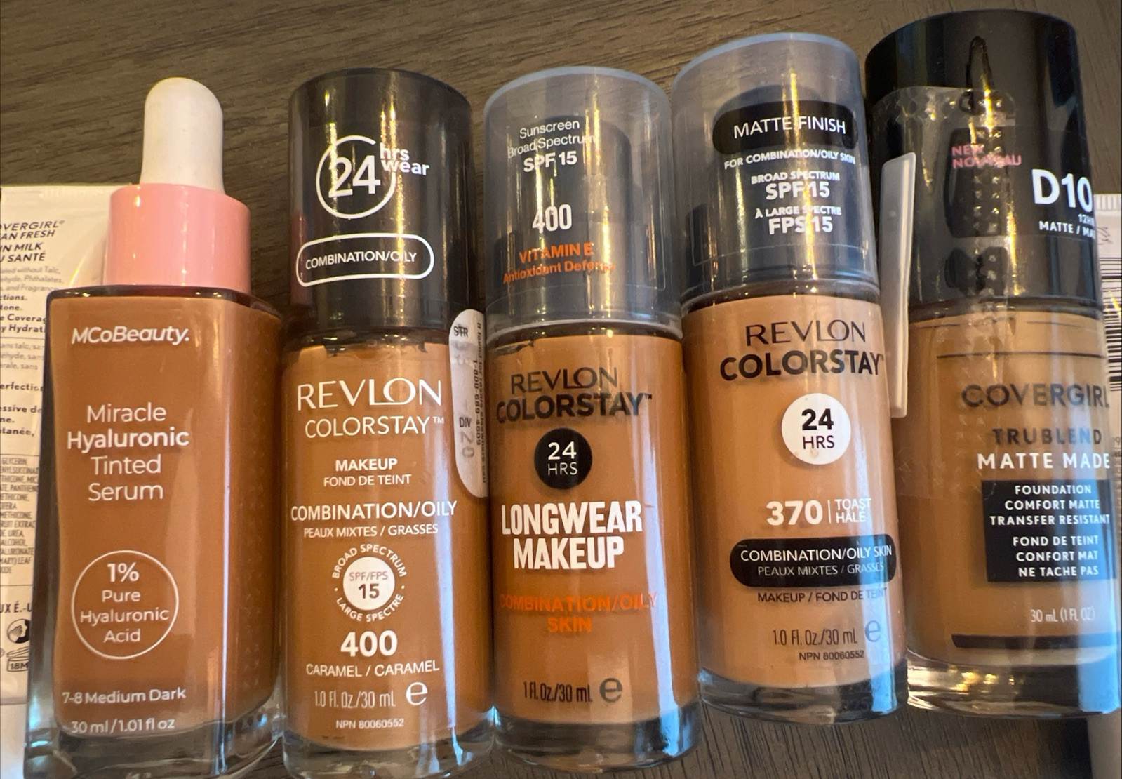 Mixed Makeup Lot~Foundations~Covergirl/Revlon/MCoBeauty~ Med Deep Shades~ New