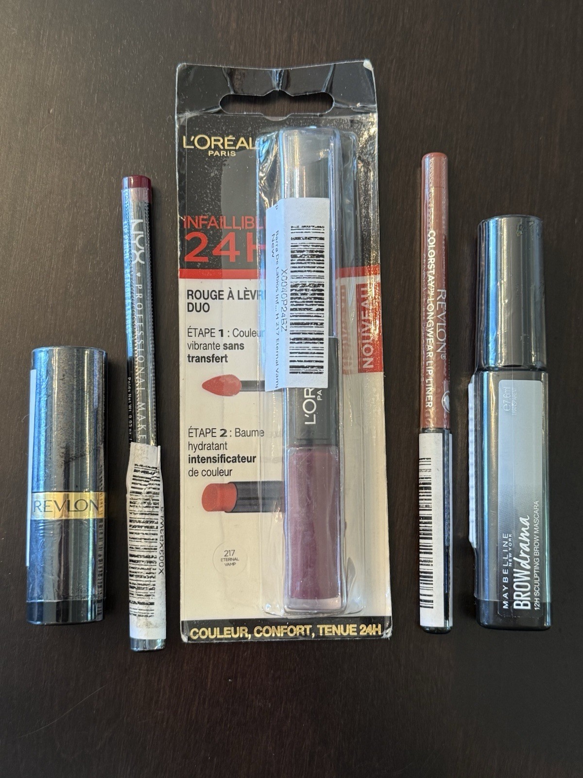 Lot of 5: Makeup – Revlon (2), L’Oreal (1), Maybelline (1), NYX (1) READ