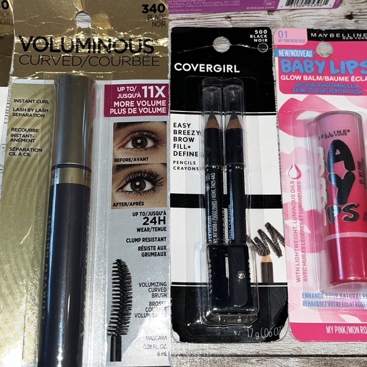 Makeup Lot L’Oréal, Almay, Kiss, Covergirl 8 New In box Pieces