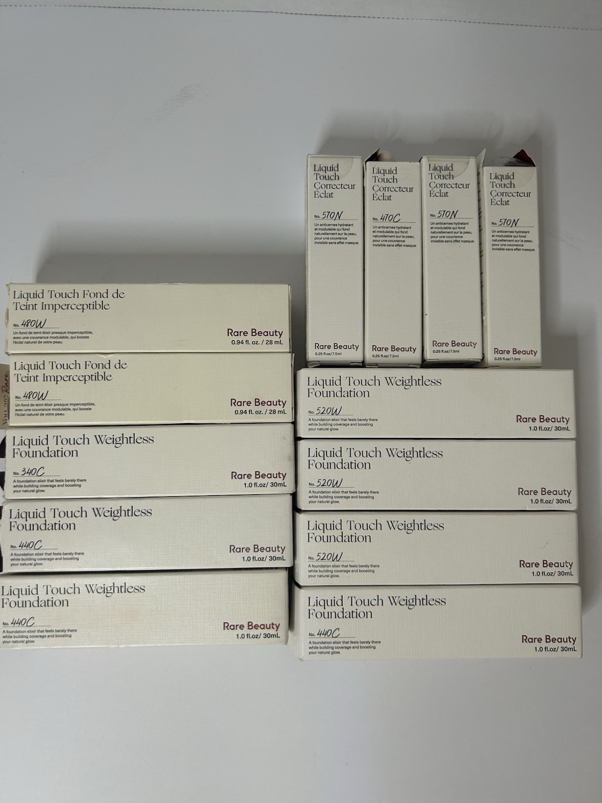 High-End Makeup Rare Beauty Makeup Bundle Of 13 Foundations/ Concealers