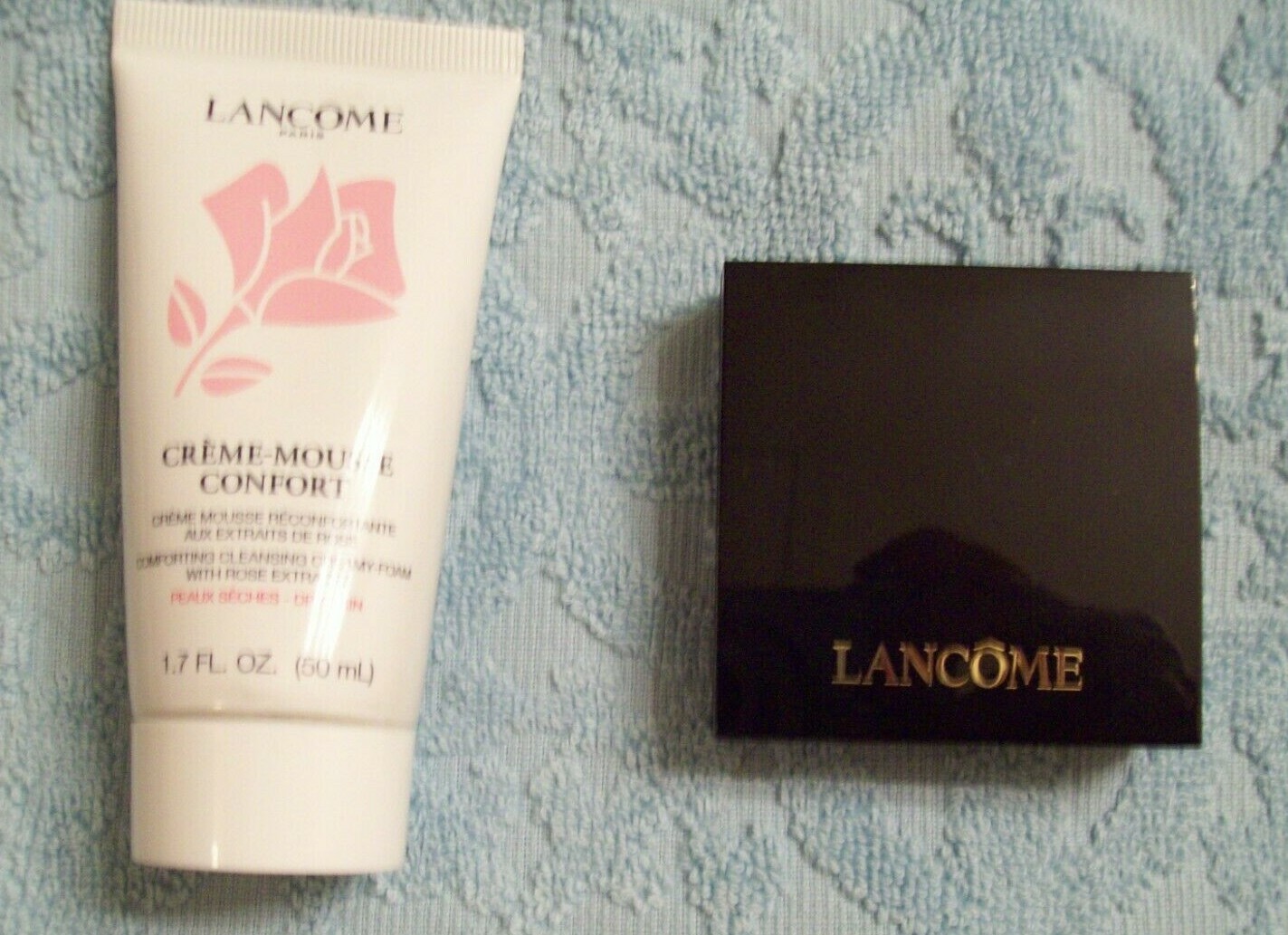NEW LANCOME CREME MOUSSE CONFORT + EYE SHADOW QUAD PALETTE (LOVE CHARM)