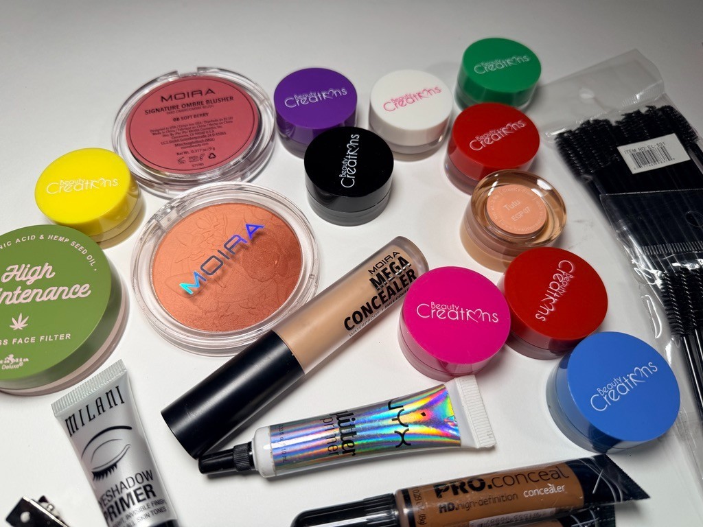 Large Makeup Bundle — Concealers, Blush, Bronzer, Applicators, Lashes + More