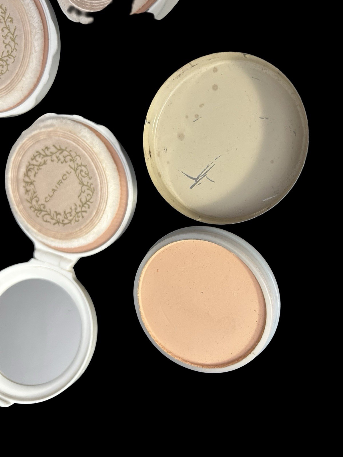 15pc Lot NEW VTG Cosmetic Compacts Mirror Powder Lipstick Lashes Nail Polish Kit