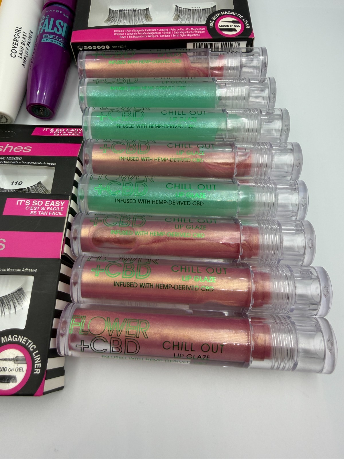 15PCS Mixed Beauty Lot Makeup Assorted Lip Products False Lashes Ardell Flower