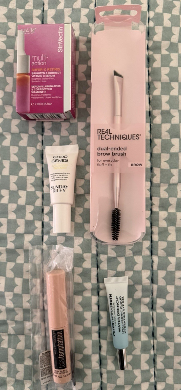 Mix Assorted Beauty Products Makeup Skincare Perfume Lot Mini Travel Sample +Bag