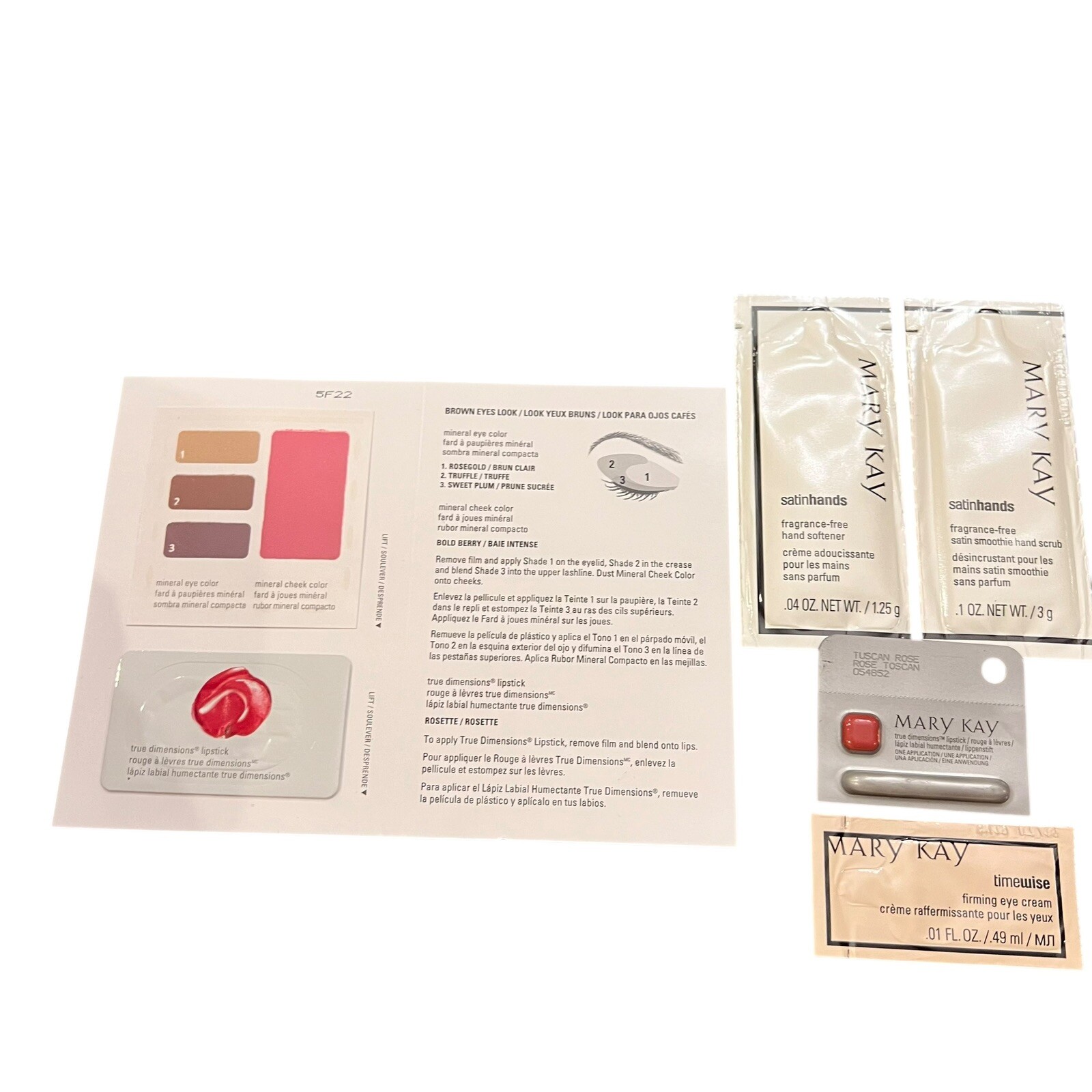 Mary Kay Lot Assorted Samples New & Discontinued Colors Single Use Travel #109