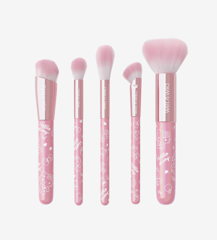 Wet n Wild Hello Kitty 50th Anniversary Makeup Brush Set+Sponge
