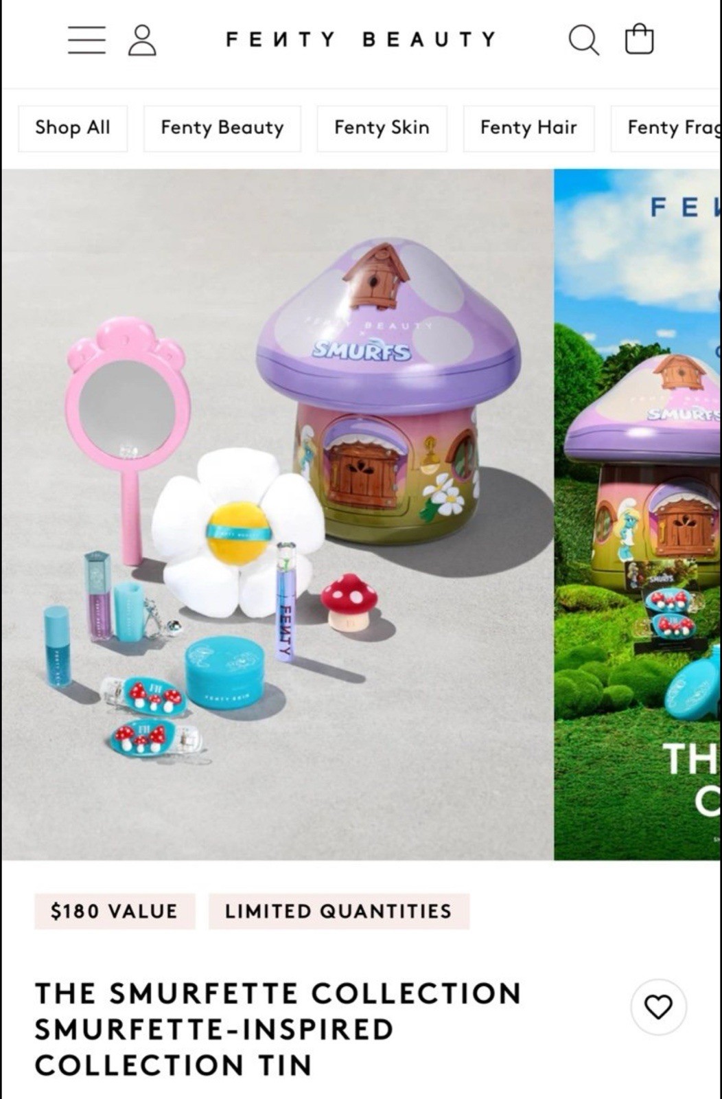 Fenty Beauty x Smurfs LIMITED EDITION SMURFETTE FULL Collection + CD Soundtrack