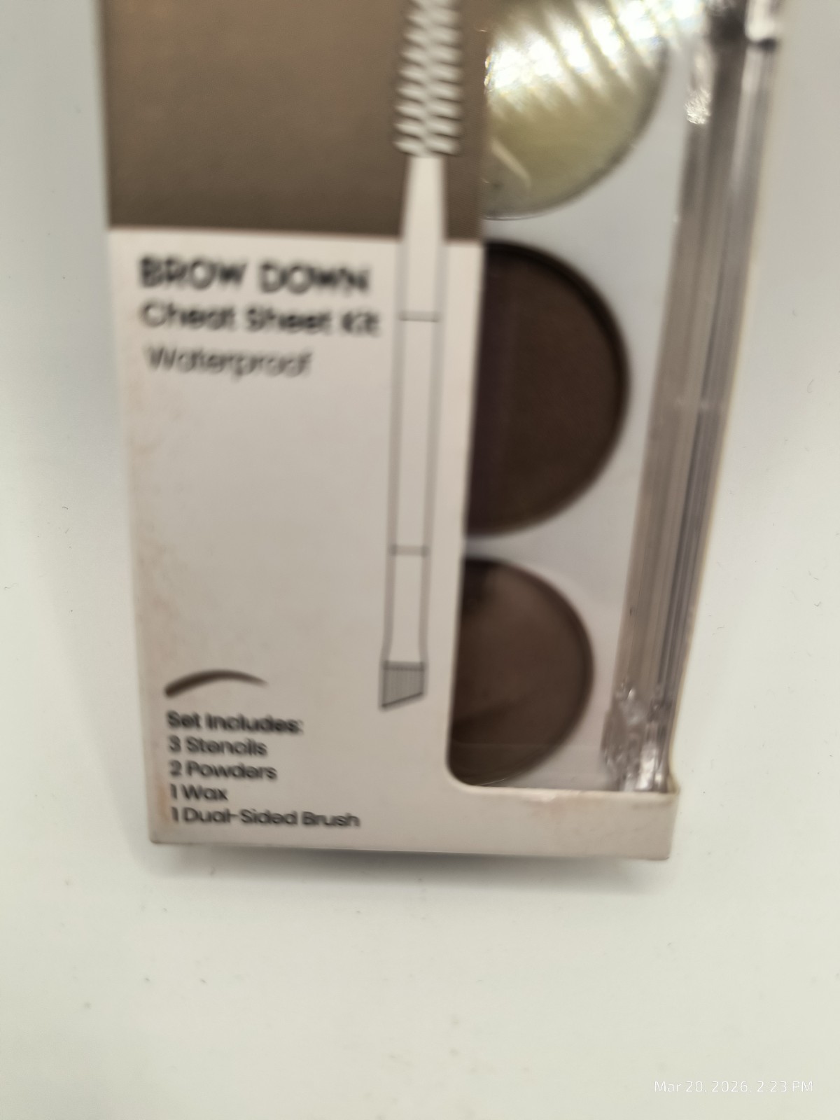 Joah Brow Down Cheat Sheet Kit Waterproof JBK 01 Soft Brown Stencil Wax Powder