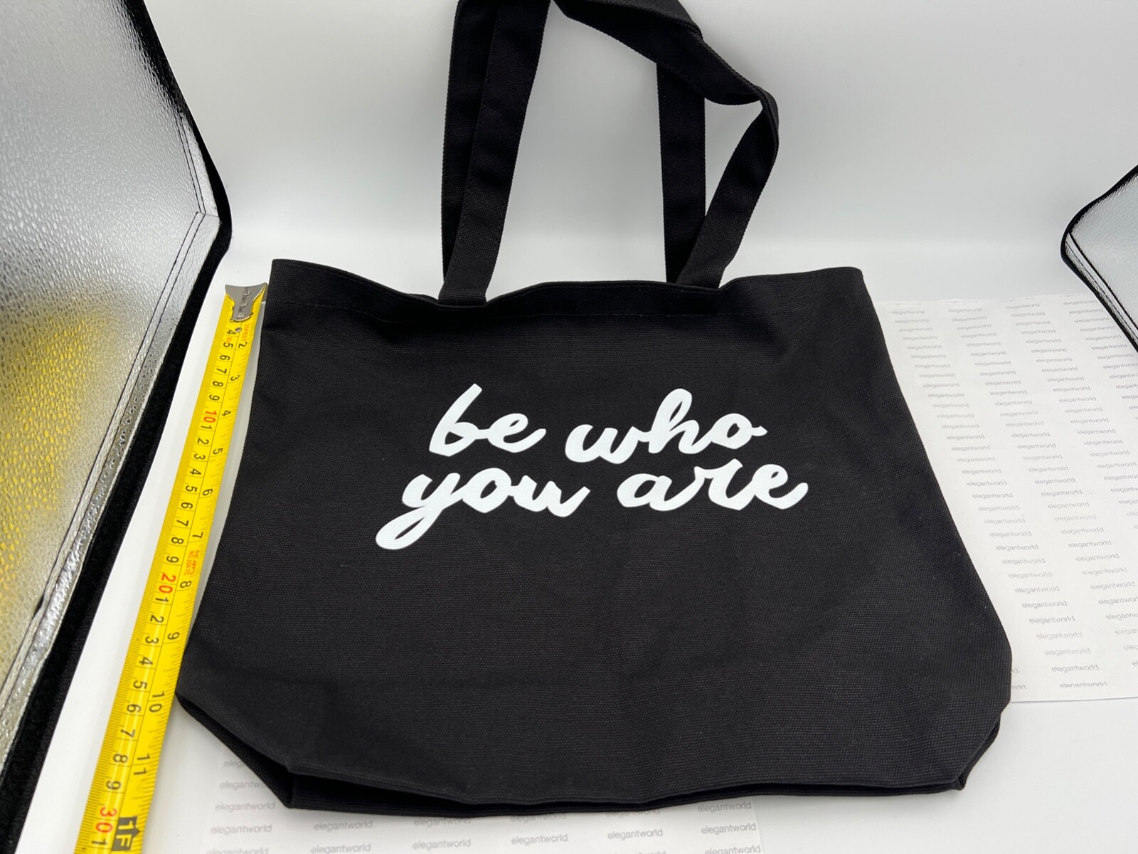 Bobbi Brown” Be Who You Are” Tote Bag – Black size 14″x12″x4″ NEW AUTHENTIC PIC.