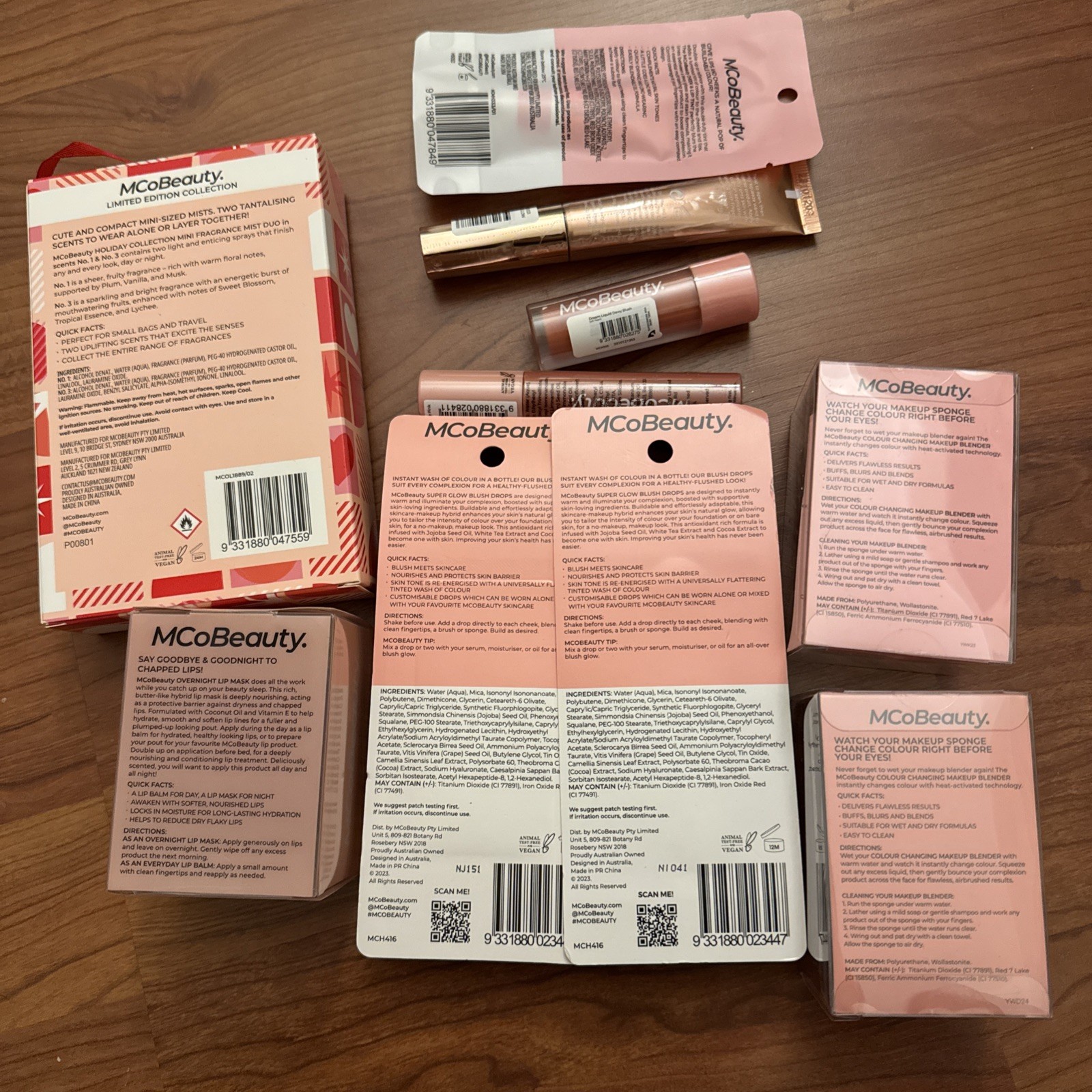 MCO Beauty bundle- 10 Pieces Makeup, Lip, Body Spray