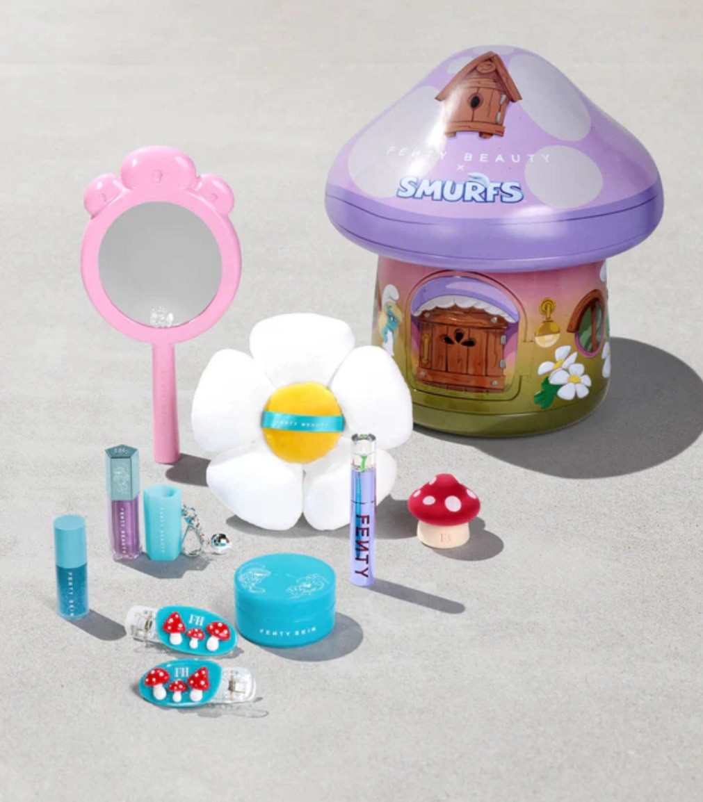 FENTY BEAUTY SMURFETTE-INSPIRED COLLECTION TIN 10 Piece Set. Sold Out! LE
