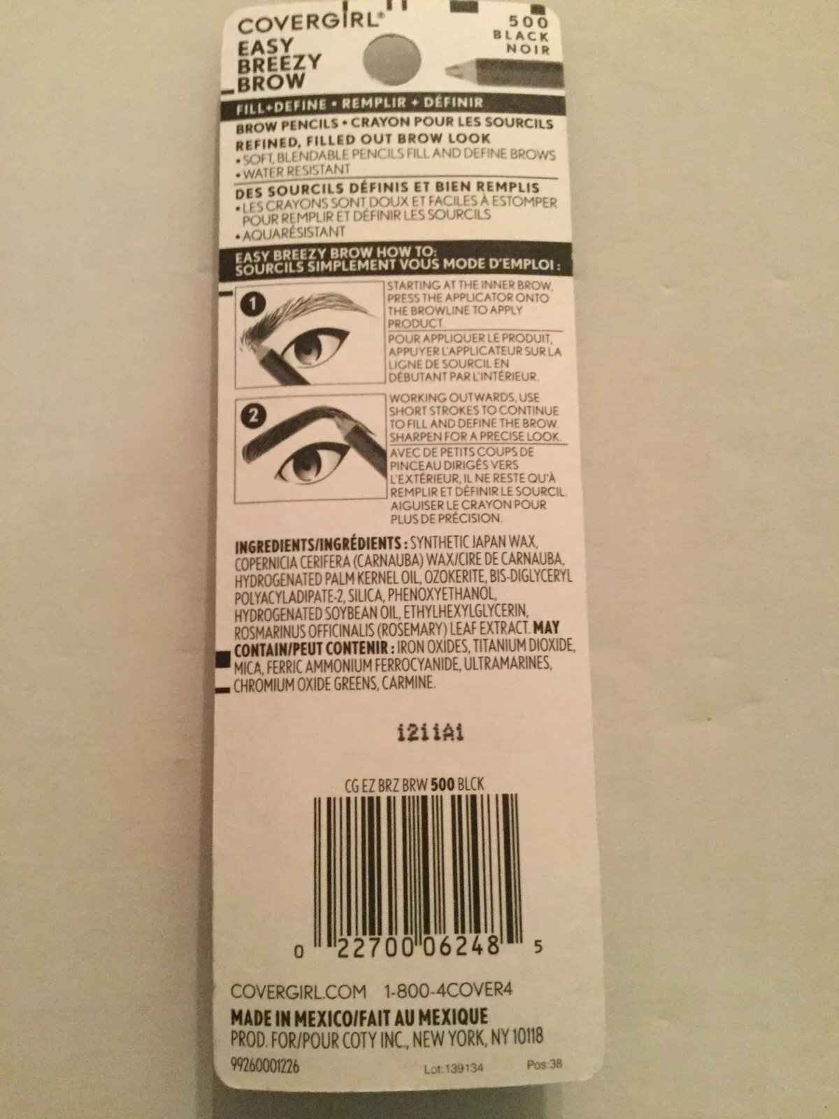 Covergirl 500 brow fill pencil sharpener mascara 200 very black Lot of 2 new