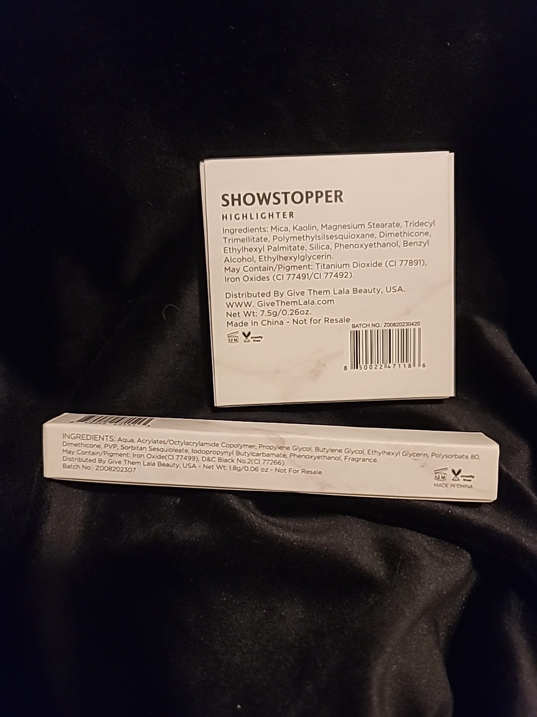 NIB Give Them Lala Beauty Showstopper Highlighter Glow and Eyeliner Black SEALED