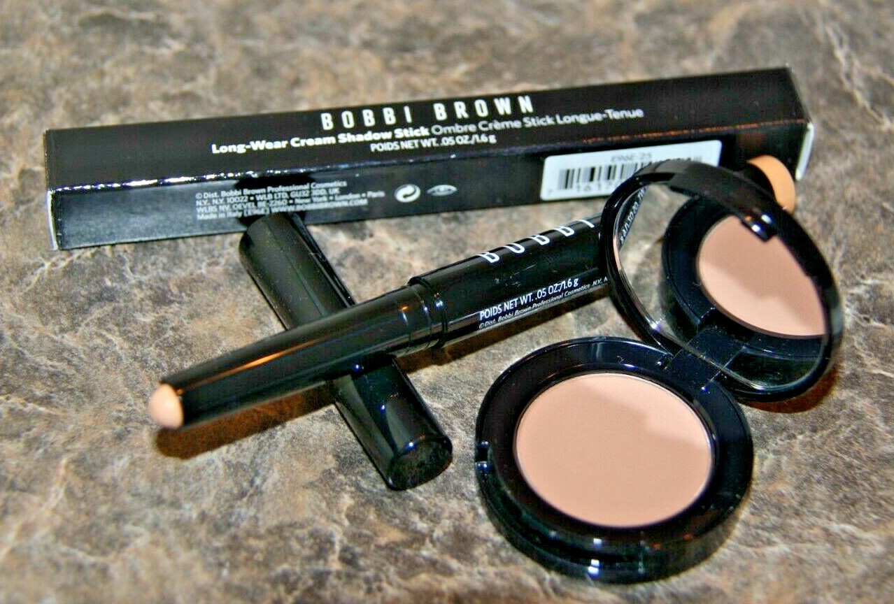 NEW! Lot of 2 Bobbi Brown Deluxe Sample Bronzer Powder and Eyeshadow Cream Stick