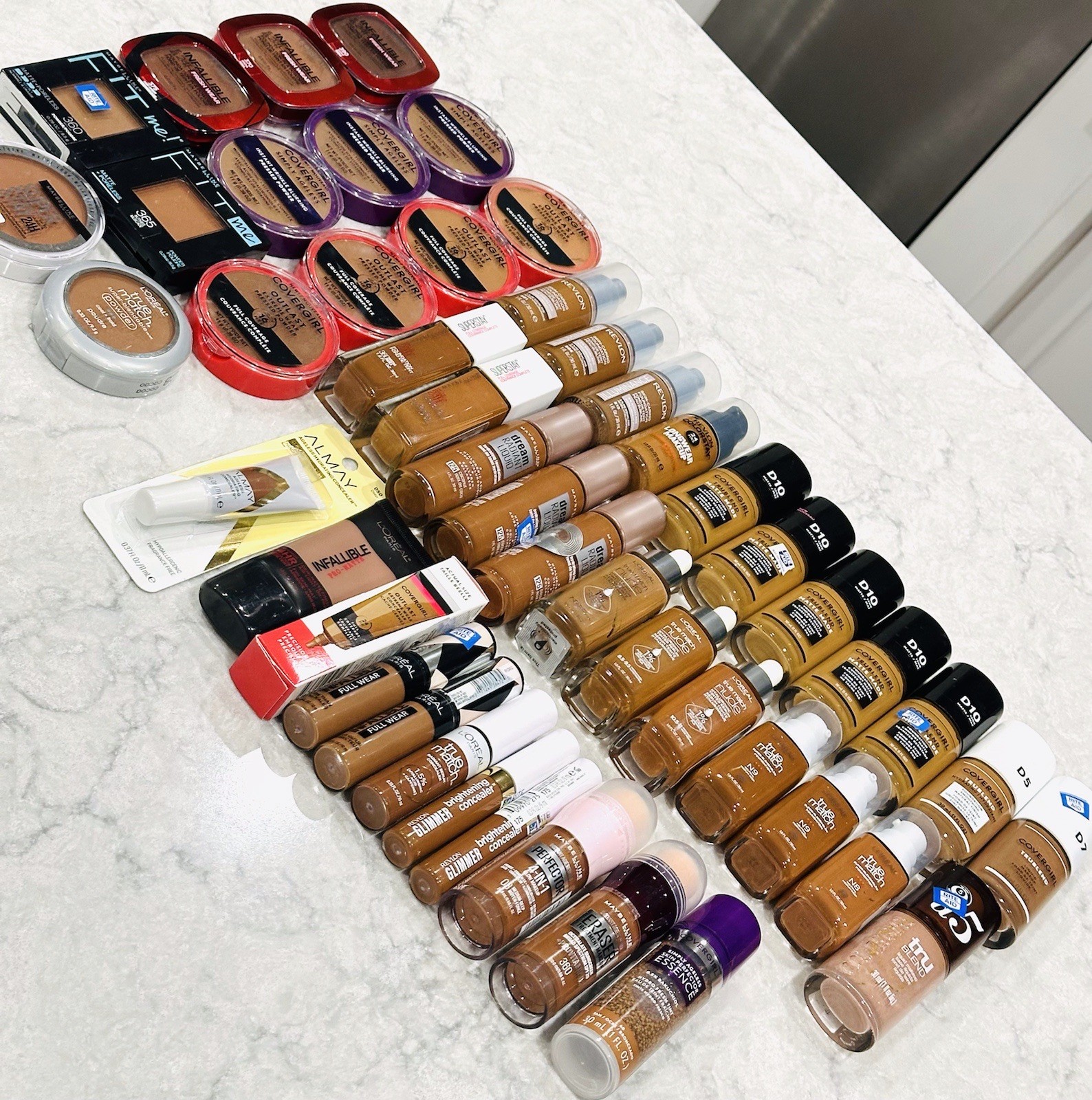 NEW 50-Piece Makeup Haul: L’Oréal, Covergirl, Maybelline, Revlon, Almay.