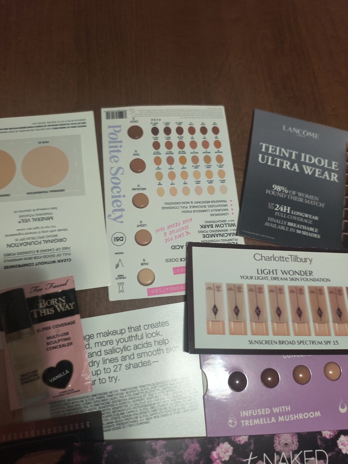 Lot of 17 Random Mix Brands Foundation/Concealer Samples
