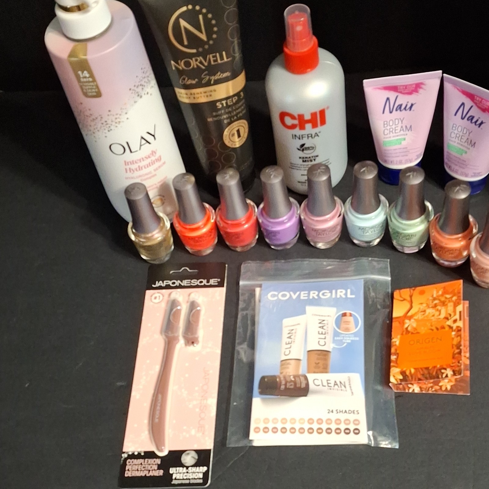Beauty Lot Olay Hyaluronic Serum, Norvell Body Butter, CHI Keratin Mist, Nair *