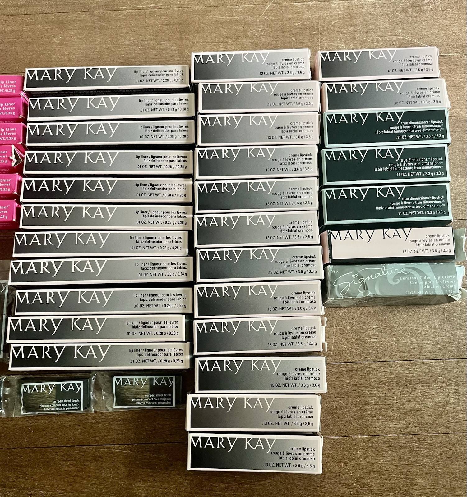 Mary Kay Full Size Makeup Mixed Lot-Lip, Eye and Powder with Signature and Non