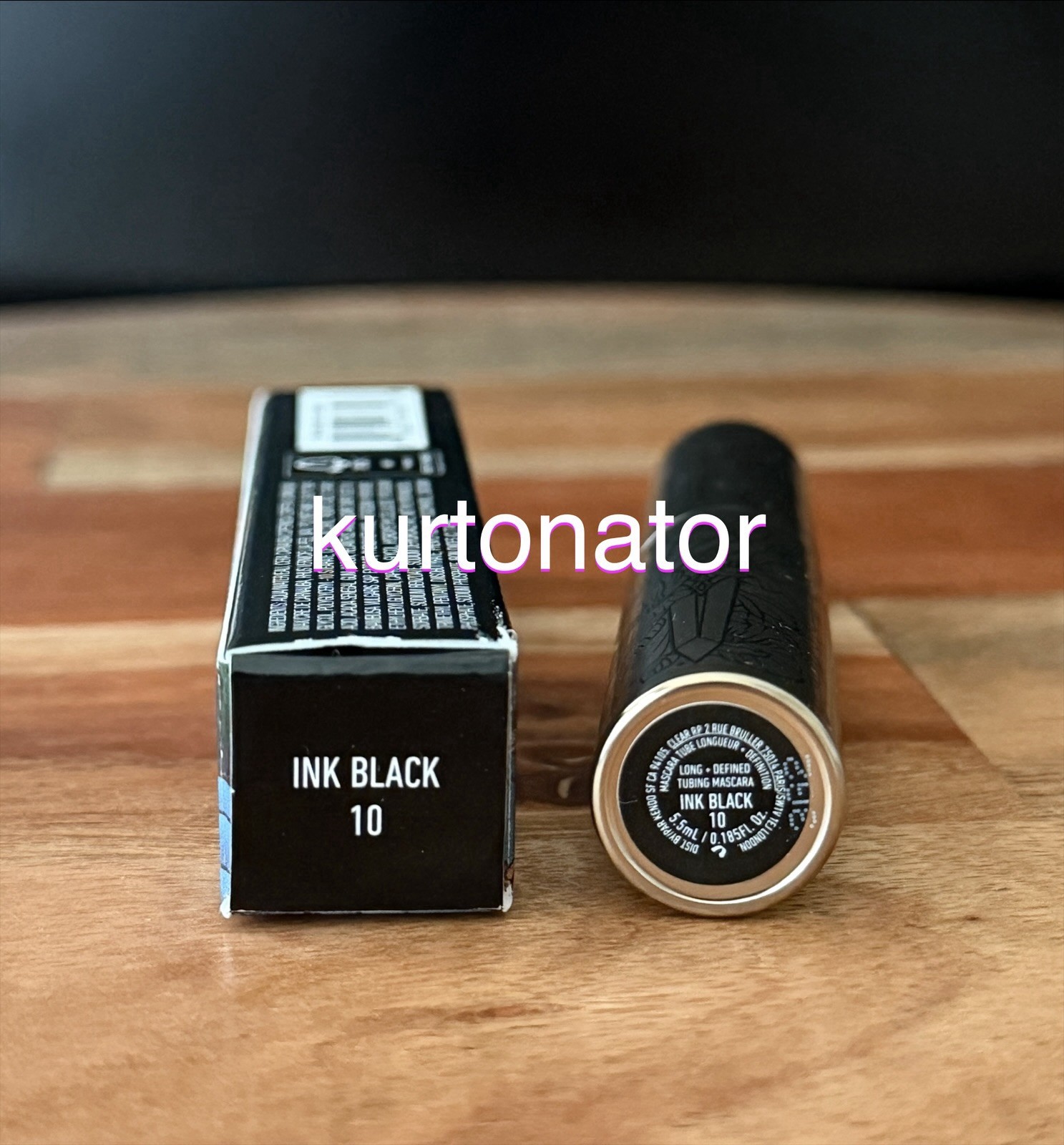 KVD Full Sleeve INK BLACK Tubing Mascara Mini NEW Travel Size 0.185 fl.oz