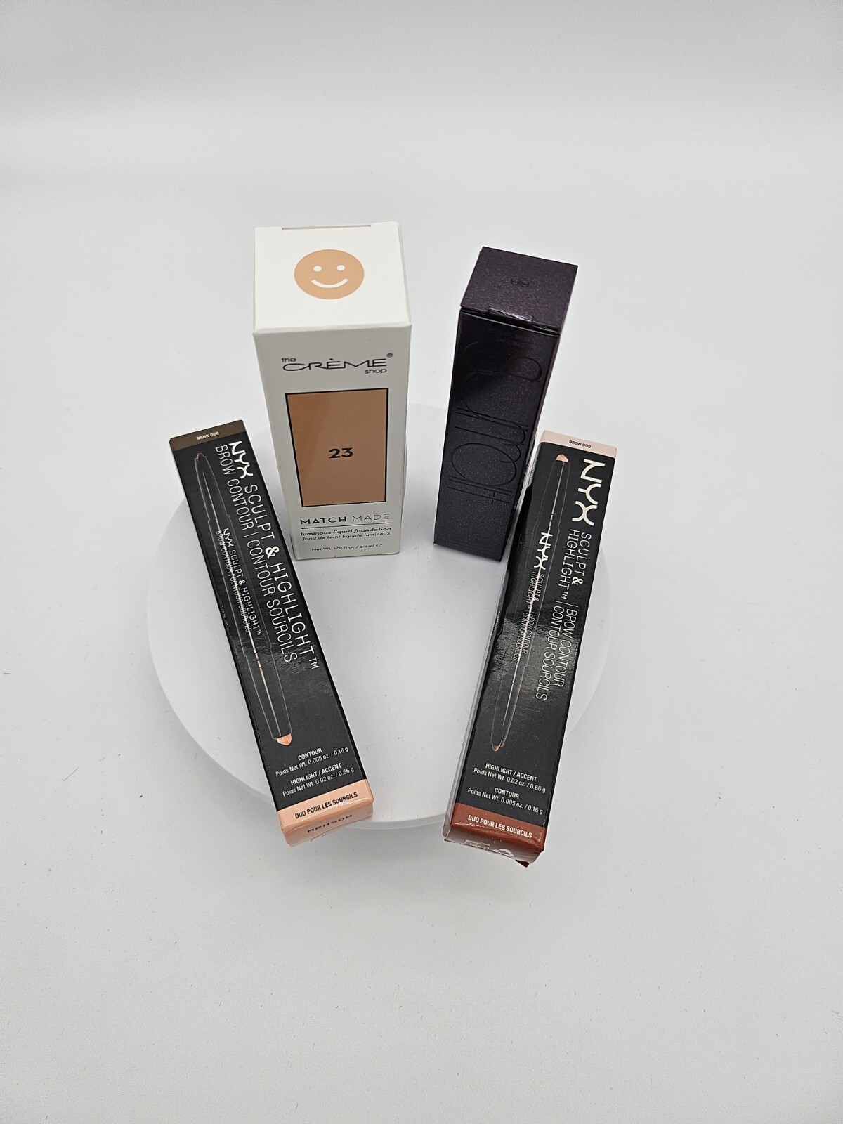 4 Piece Beauty Bundle Foundation Contour And Highlighter High End Brands