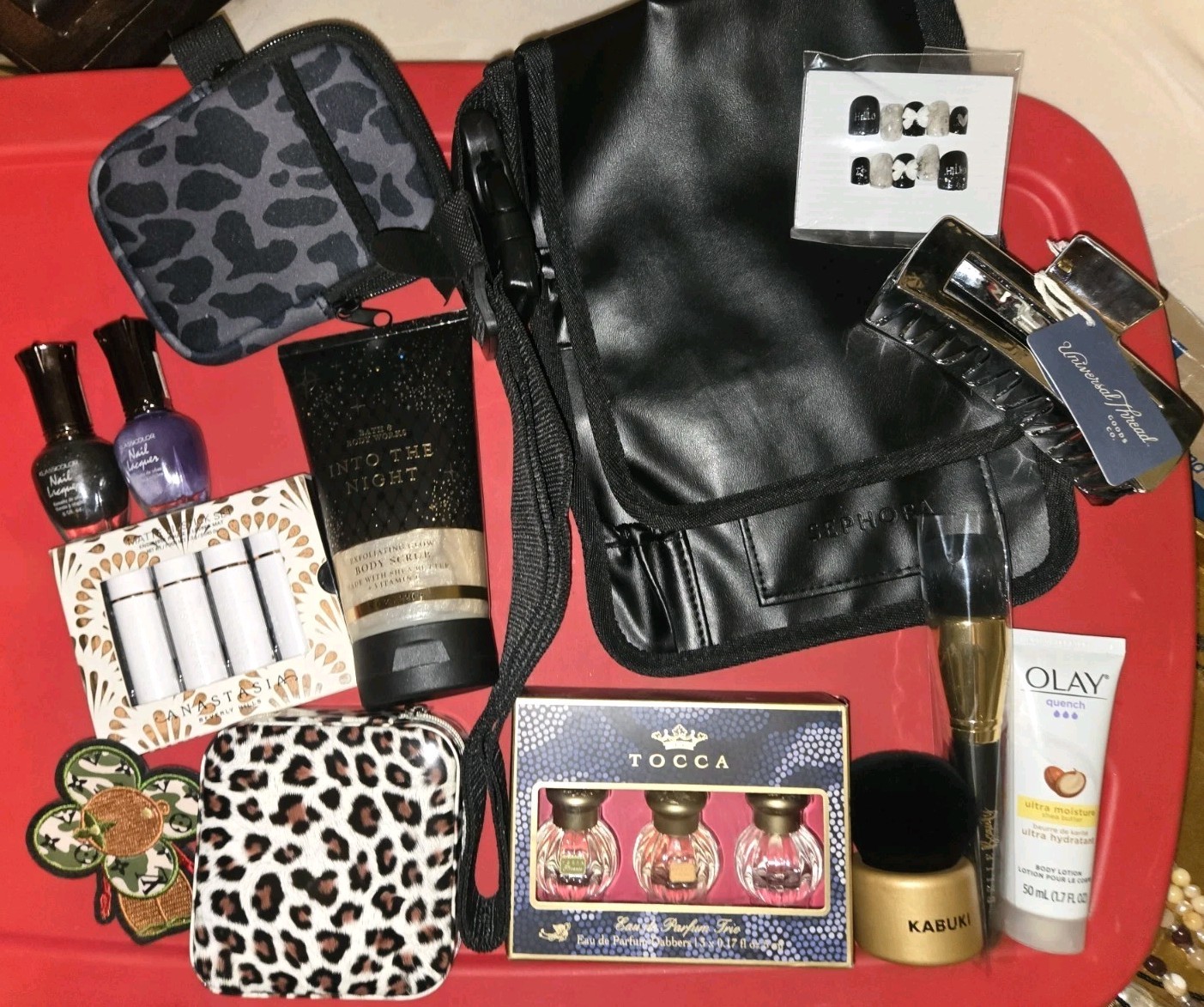 Makeup Cosmetic~Beauty Bundle Lot~14 PC ALL NEW~Sephora Bag Fragrances Lotion