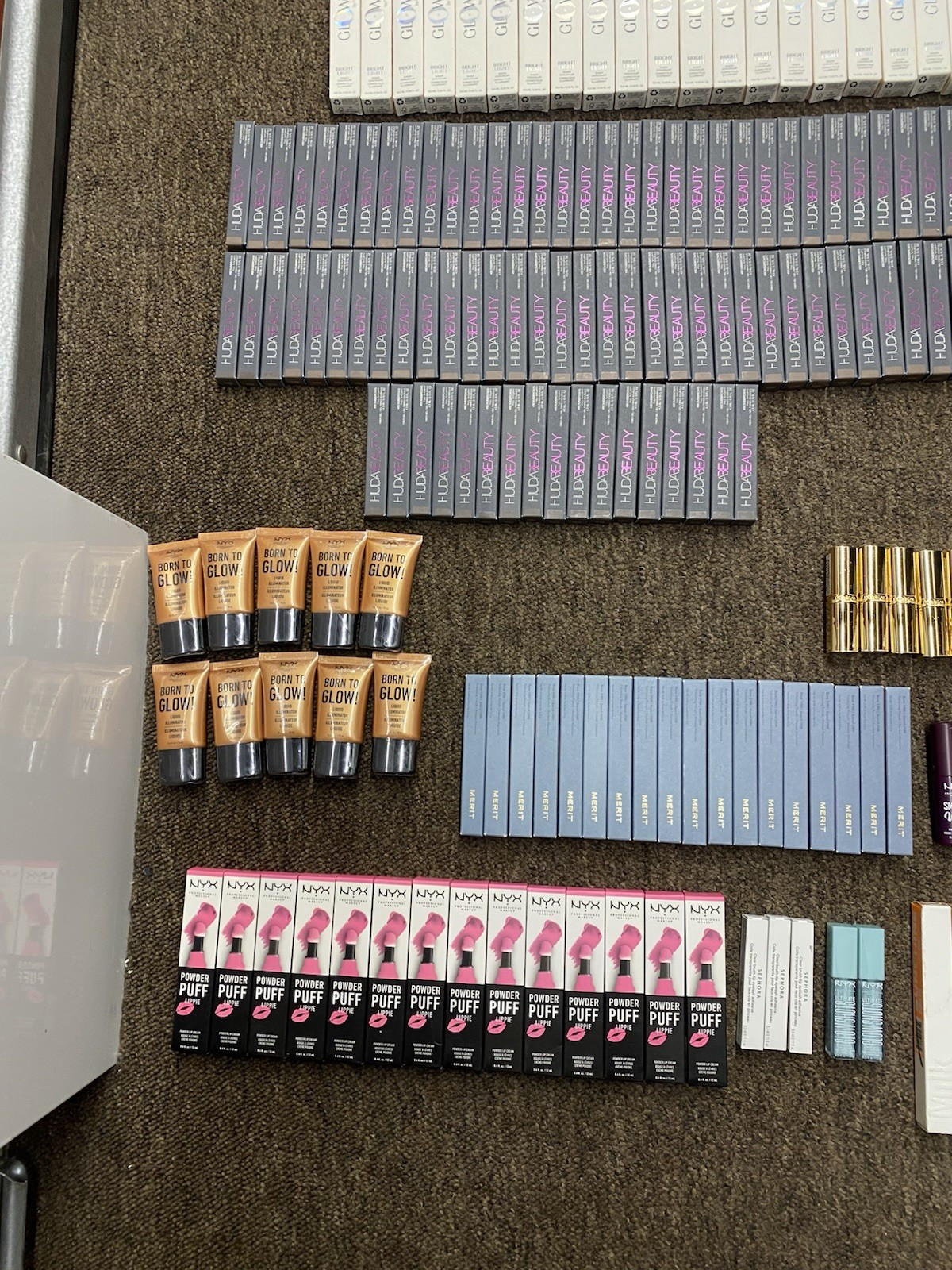 Huge Lot Of High End Makeup 371 Pieces Makeup By Mario NYX Huda Beauty Merit