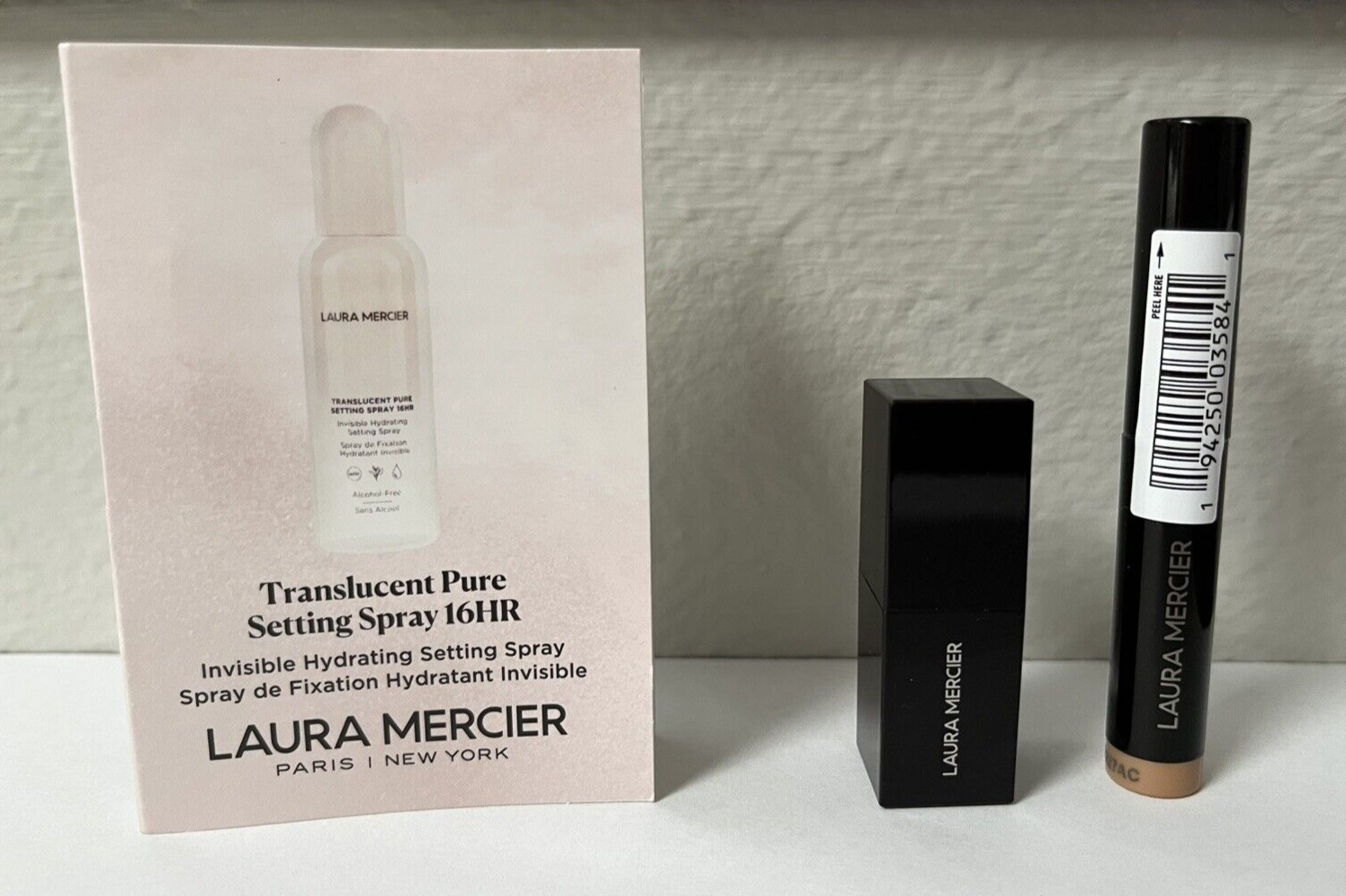 LAURA MERCIER Travel Lot PURE SETTING SPRAY + LIPSTICK + CAVIAR STICK EYE COLOR
