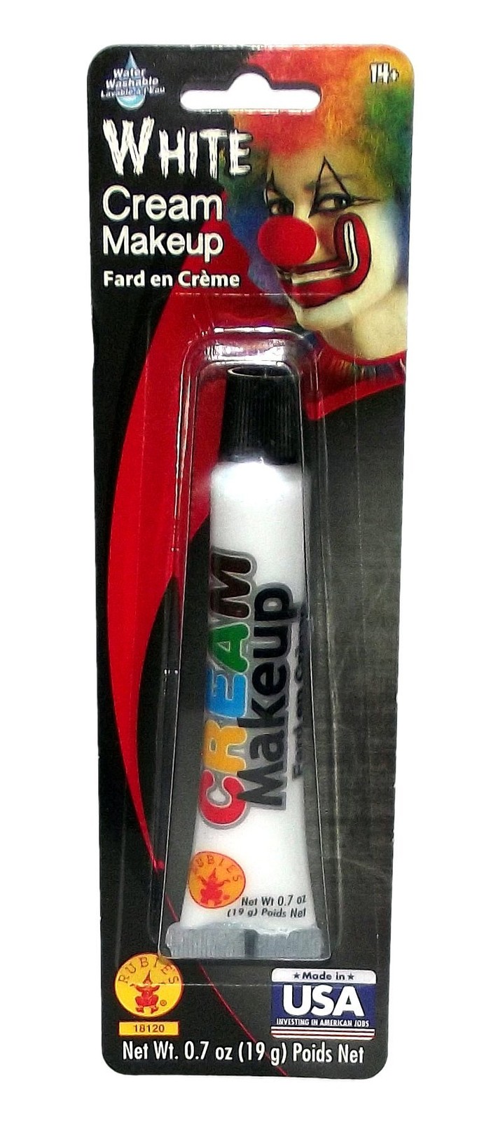 Rubie’s Costume Co. Mehron White Cream Makeup 0.7 oz -, One Size, Multicolor