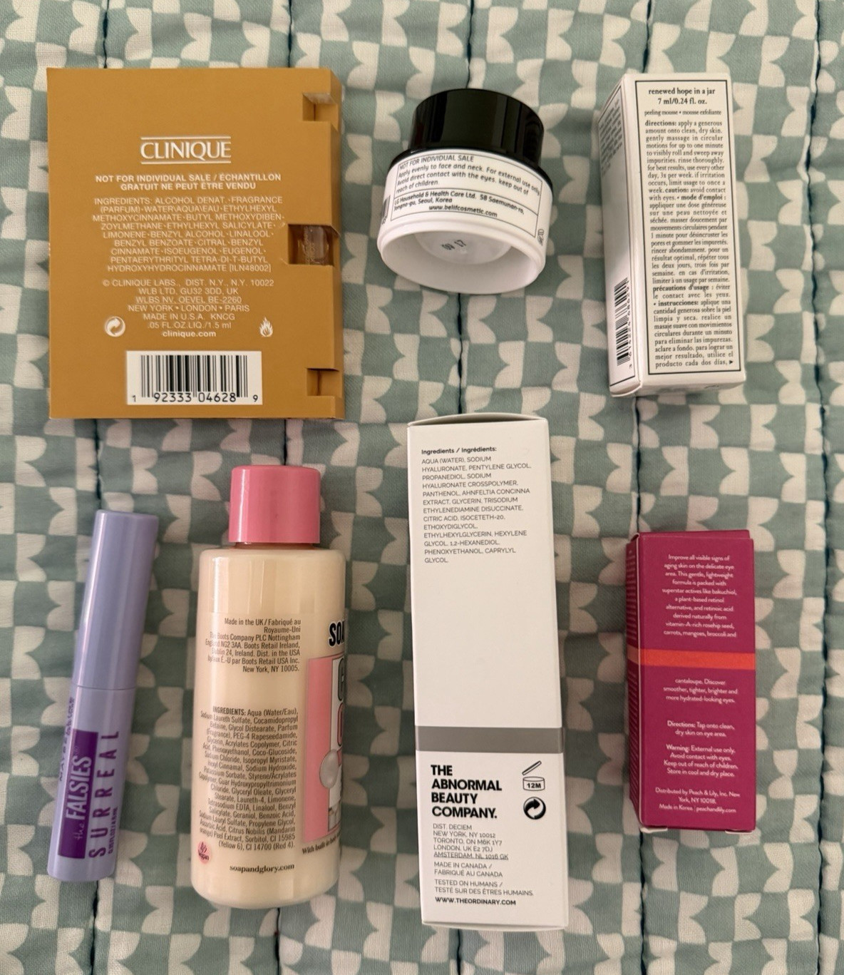 Mix Assorted Beauty Products Makeup Skincare Perfume Lot Mini Travel Sample +Bag