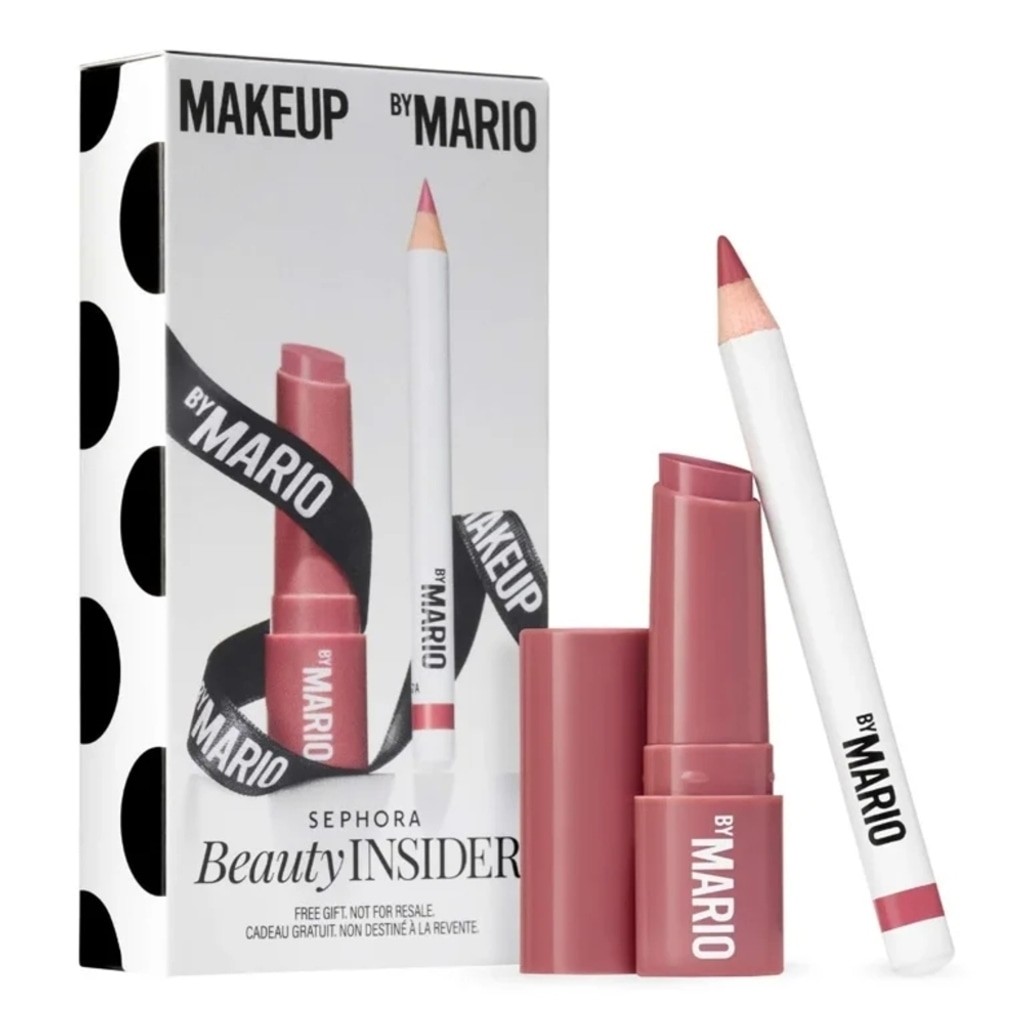 NIB Makeup By Mario Plumping Serum Lip Liner Mini Set Rosewood Glow Rich Mauve