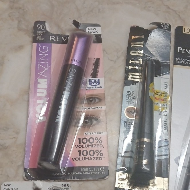 Maybelline, Revlon, COVERGIRL, L’Oréal, Milani Mascara, Eyeliner, Full Size Lot