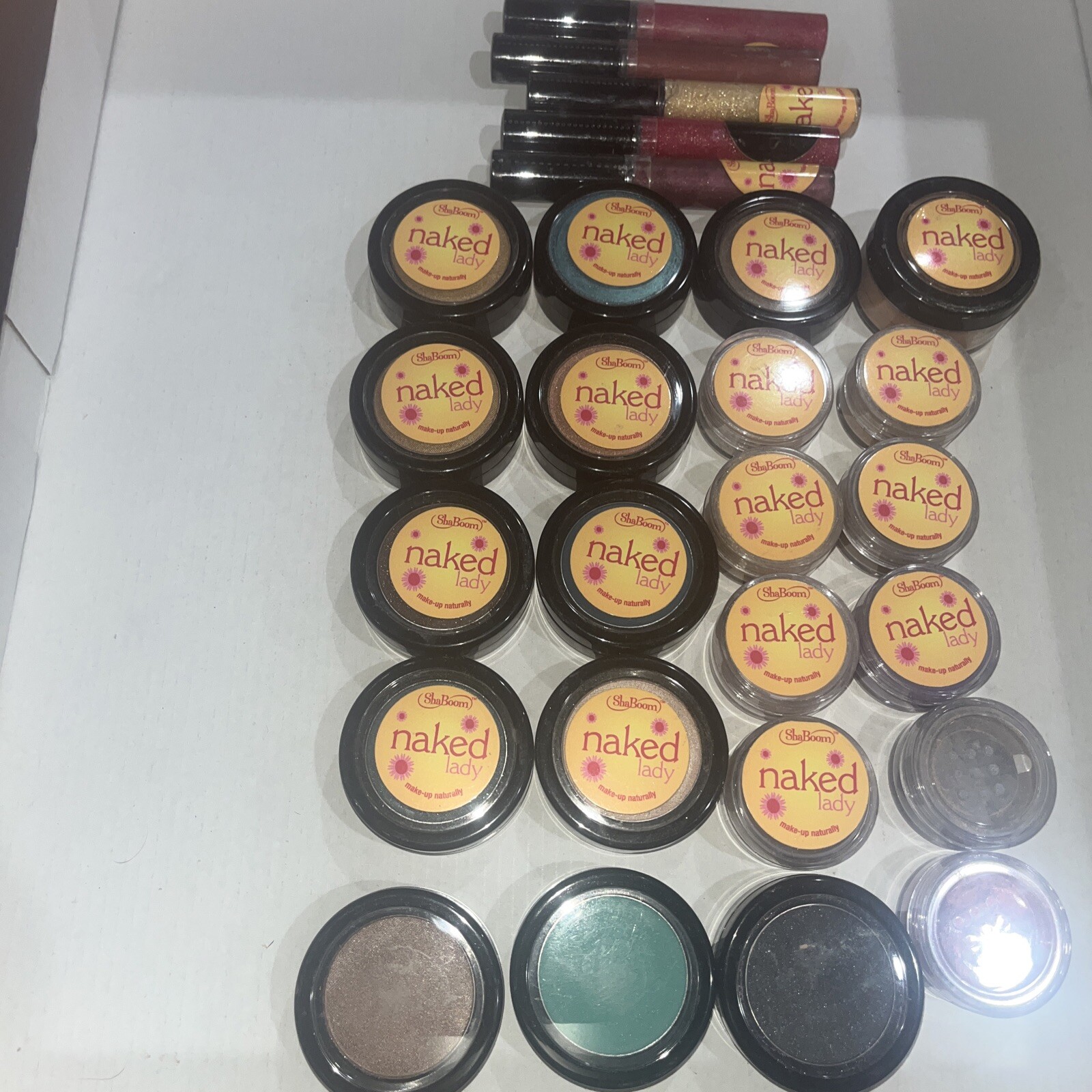 Naked lady shaboom makeup lot huge loose mineral powder lip gloss eye dust